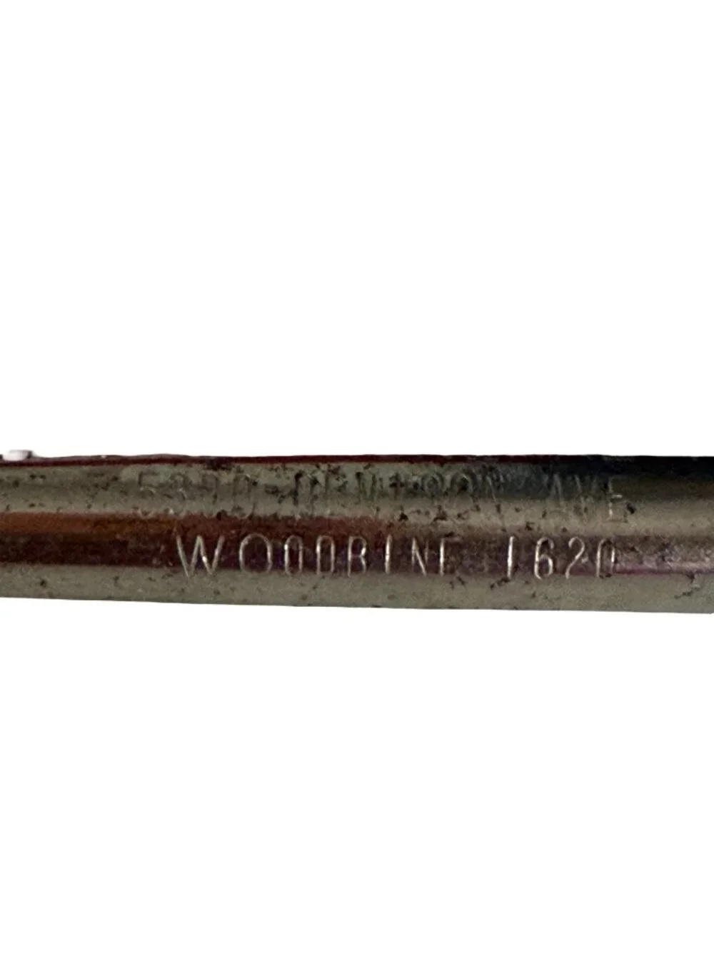 Vintage Woodbine 1620 Stainless Steel Iced Tea Spoon Schuster Funeral Home Adver